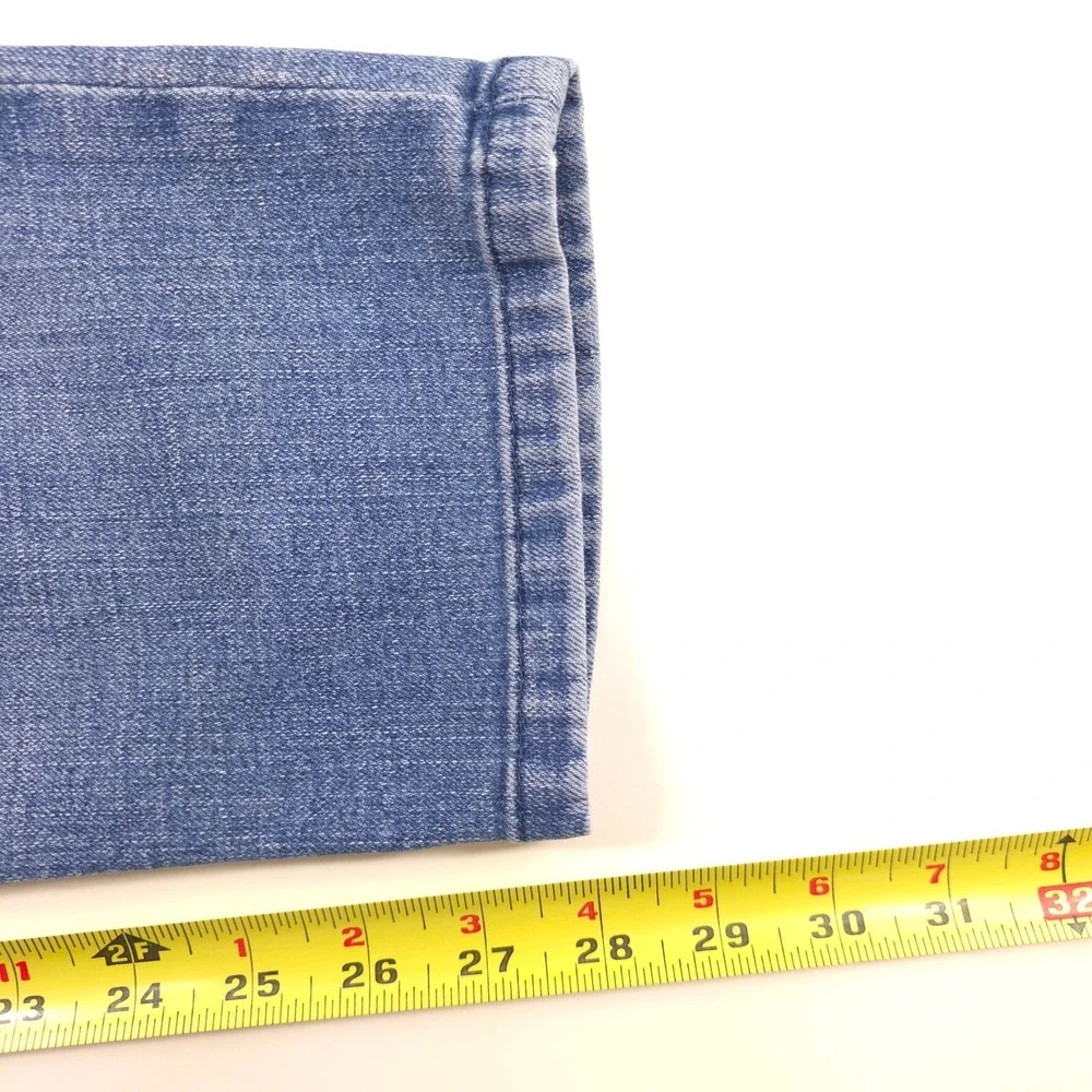 Ann Taylor Factory Women Slim Leg Jeans Size 6 Blue Medium Wash Mid Rise Stretch